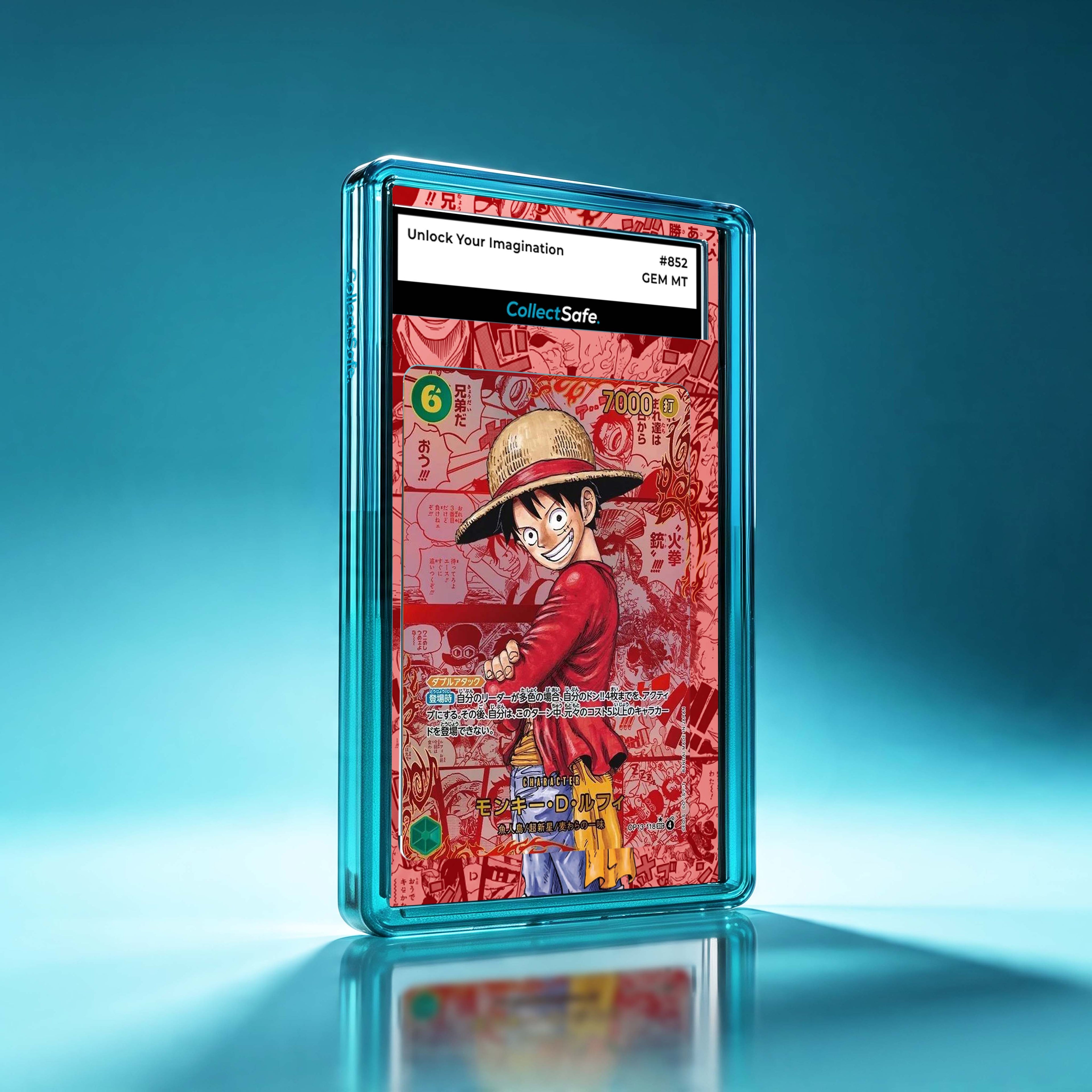 紅漫魯夫擴圖套裝 | PSA鑑定卡保護殼 | 防UV漸變磨砂