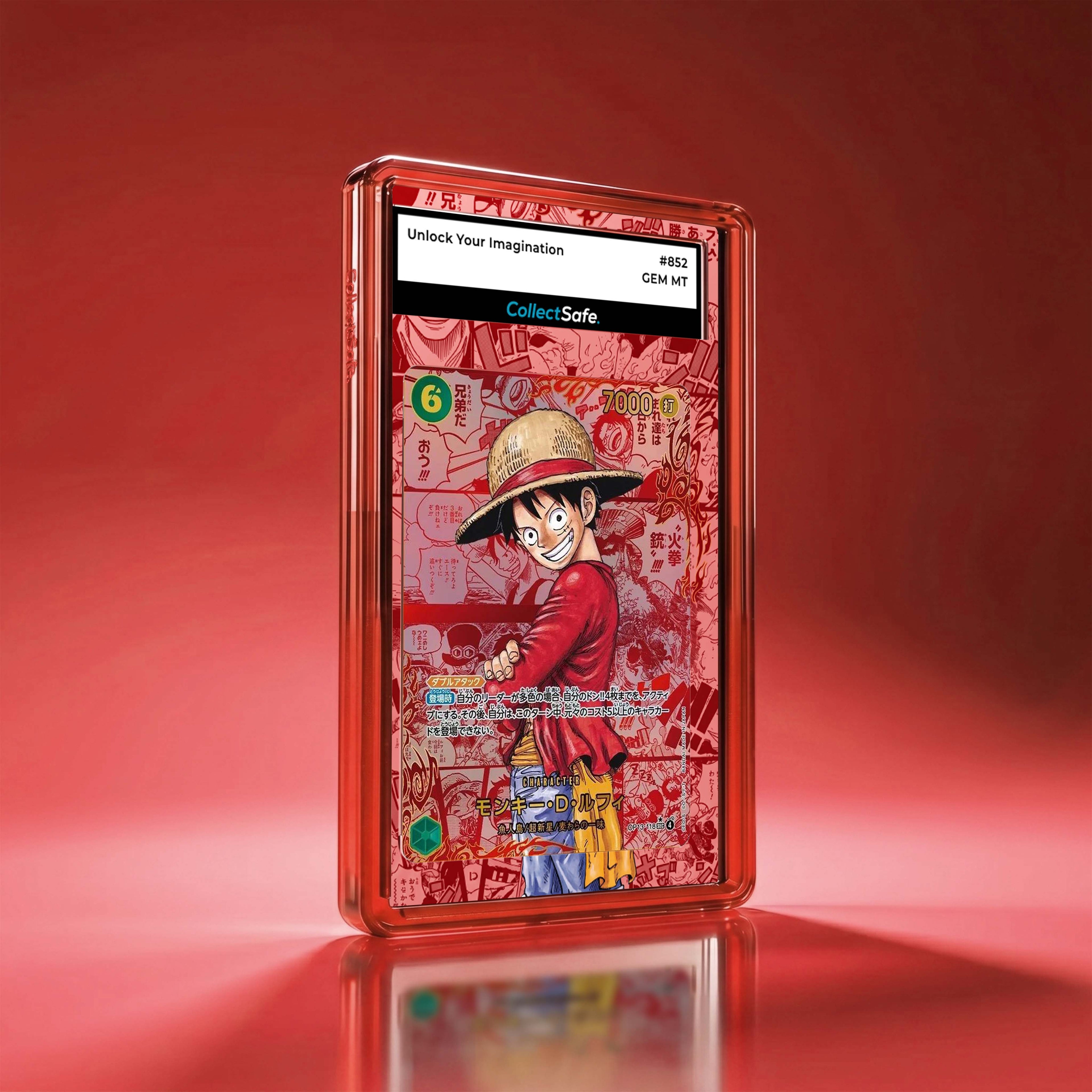 紅漫魯夫擴圖套裝 | PSA鑑定卡保護殼 | 防UV漸變磨砂