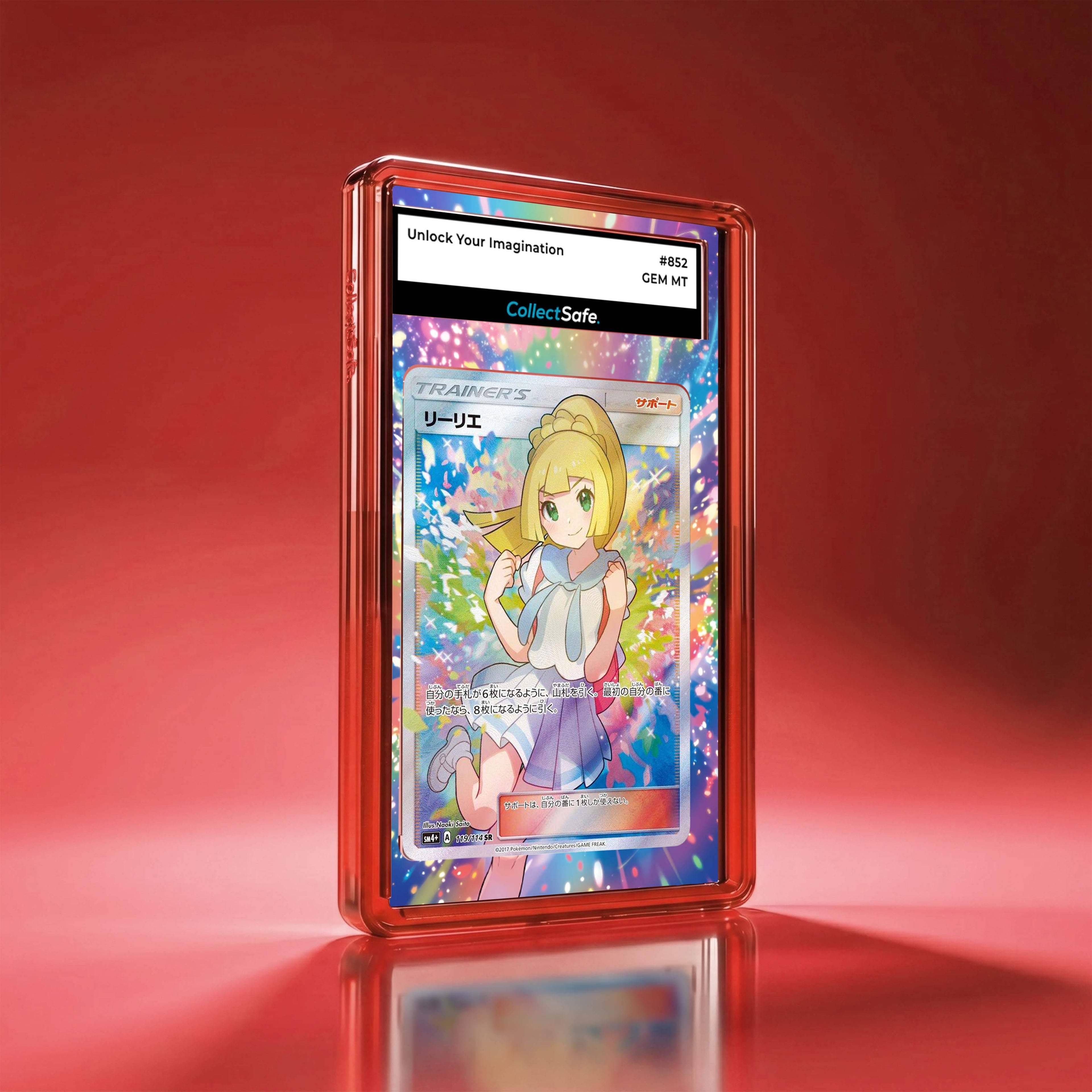 加油莉莉艾擴圖套裝 | PSA鑑定卡保護殼 | 防UV漸變磨砂｜SM4+ 119/114 SR