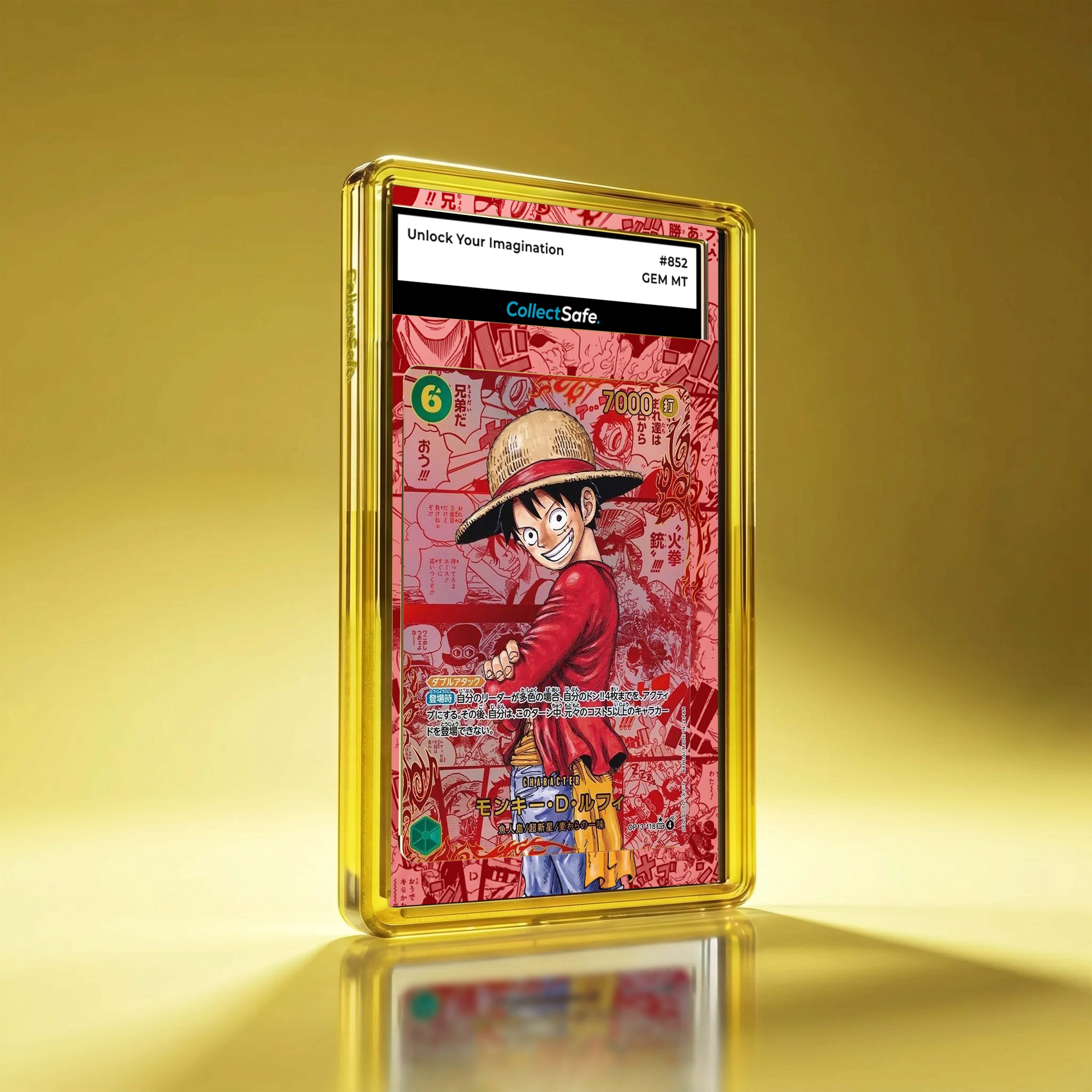 紅漫魯夫擴圖套裝 | PSA鑑定卡保護殼 | 防UV漸變磨砂